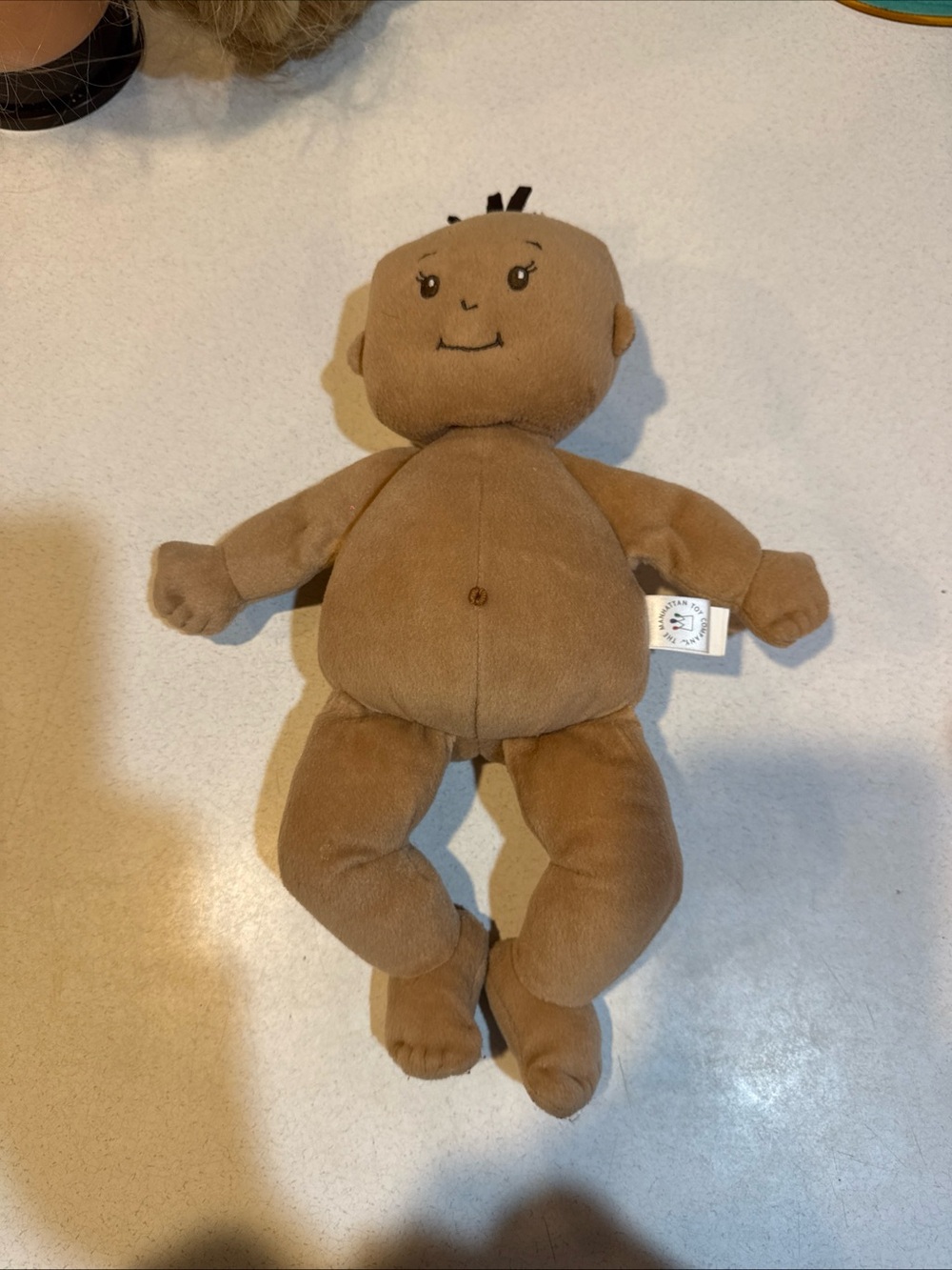 Soft Brown Plush Baby Doll - Gentle Cuddle Companion